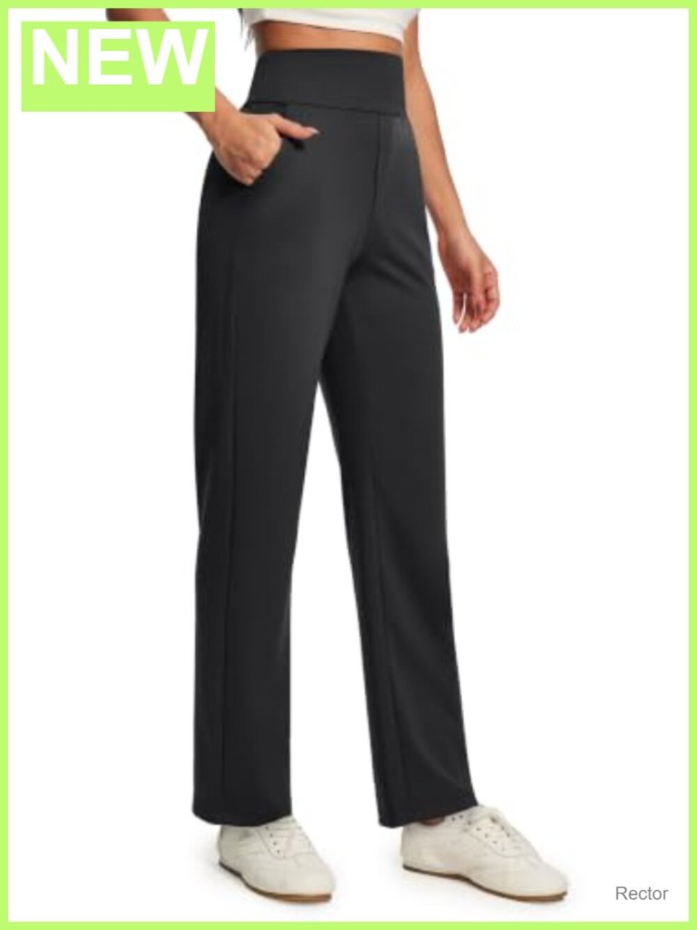 Heathyoga Pull On Straight Leg Dress Pants Women Stretchy Work Slacks